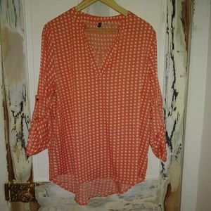 Orange & white tunic